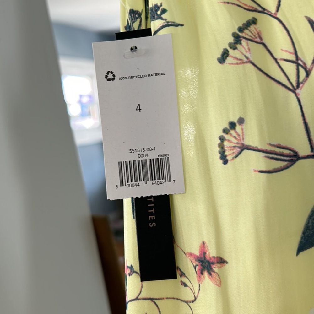 Banana Republic Floral Soft Satin Midi Dress New With Tags Size 4 - Picture 8 of 10